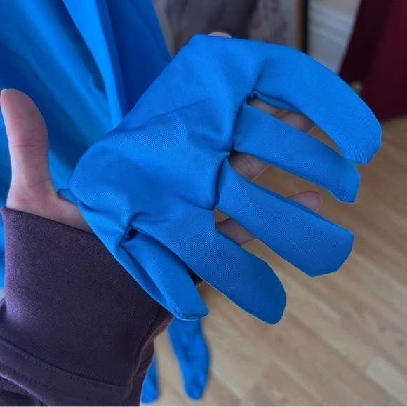 Unisex Stretch Adult Costume Disappearing Man Full Blue Light Blue Body Suit - Picture 5 of 10